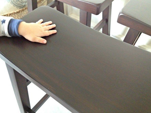 DIY General Finishes Java Gel Stain Makeover on our Counter Stools