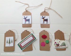 Kids craft - homemade ornaments from Christmas cards