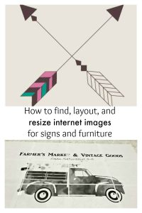 How to find, layout, resize internet images for your DIY art and furniture