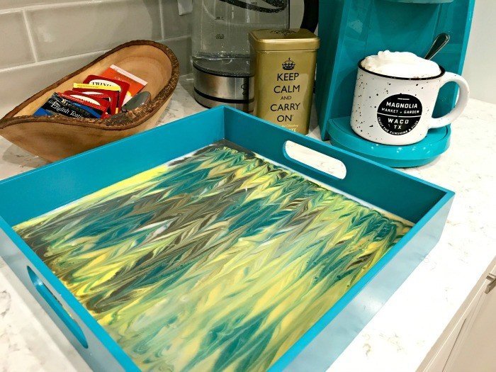 How-To Video and DIY instructions. See how I updated a boring tray with acrylic paints and envirotex lite resin. It's easier than it sounds.