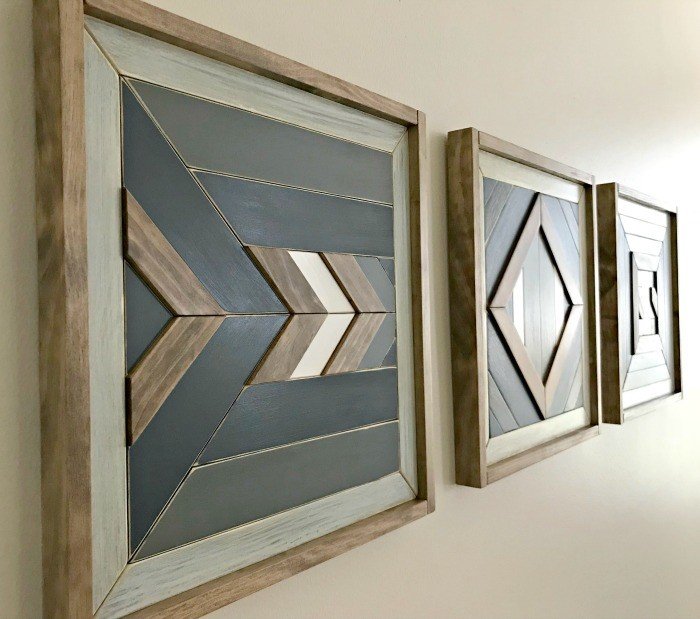 I love this DIY idea! Here's how-to build steps and a quick video to show you how to make your own DIY Scrap Wood Wall Art. #AbbottsAtHome #ScrapWood  #Woodworking #WoodArt #WoodworkingIdeas