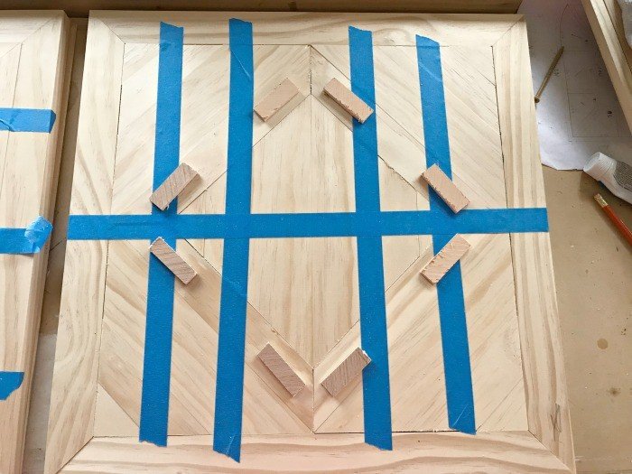 Build your own custom DIY Scrap Wood Geometric Art. Works for Barn Quilt, Tribal Art, Boho, Mosaic, geometric wood designs and more. Includes DIY Tutorial steps and how-to video!