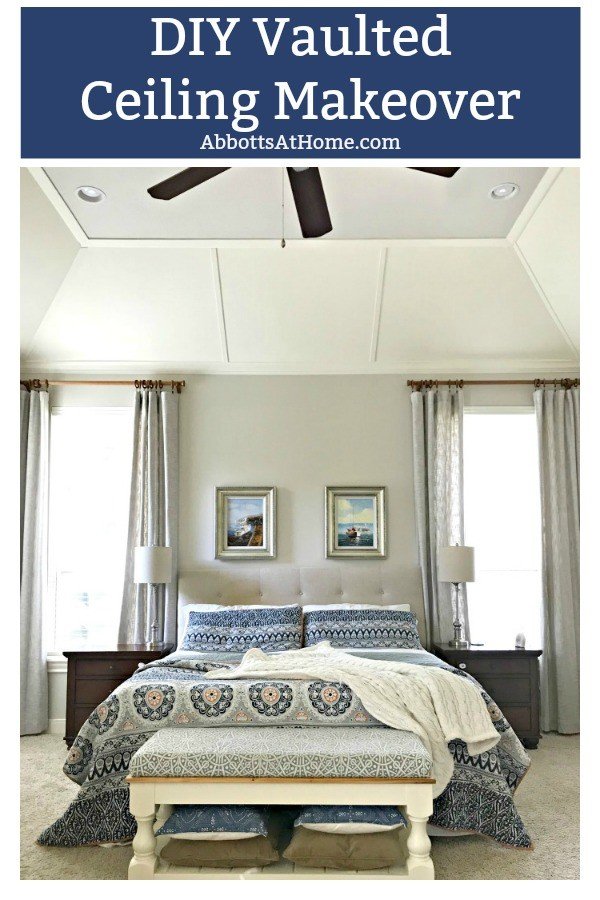Turn that vaulted ceiling into the feature it should be! This DIY Vaulted Ceiling Makeover gave our Master Bedroom instant style.