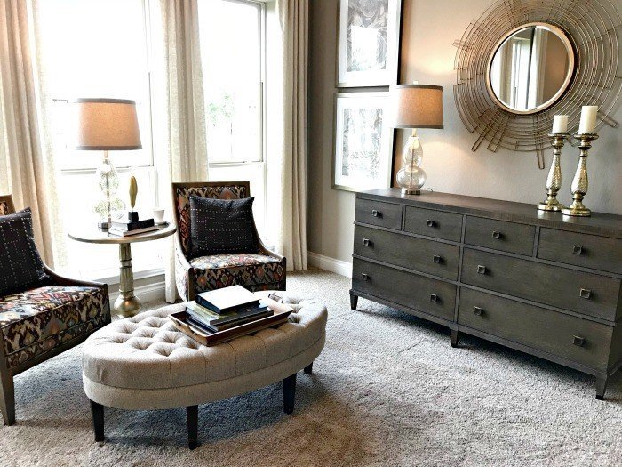 Check out this month's Furniture and Home Design Inspiration. Most of these pictures were taken at Model Homes. The Interior Designer's that worked on these places did a fabulous job with staging. Some of this furniture would be pretty easy to build too. So, grab some inspiration for your home or next build. #FurnitureDesign #ModelHomes #InteriorDesign