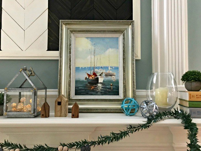 Some easy and trendy Mantel Decor Ideas For 2018. I'm loving the Tiny House decor trend, JoAnna Gaines' line at Target, and adding more natural elements like wood and greenery. Especially Acacia! #TargetFinds #FixerUpperStyle