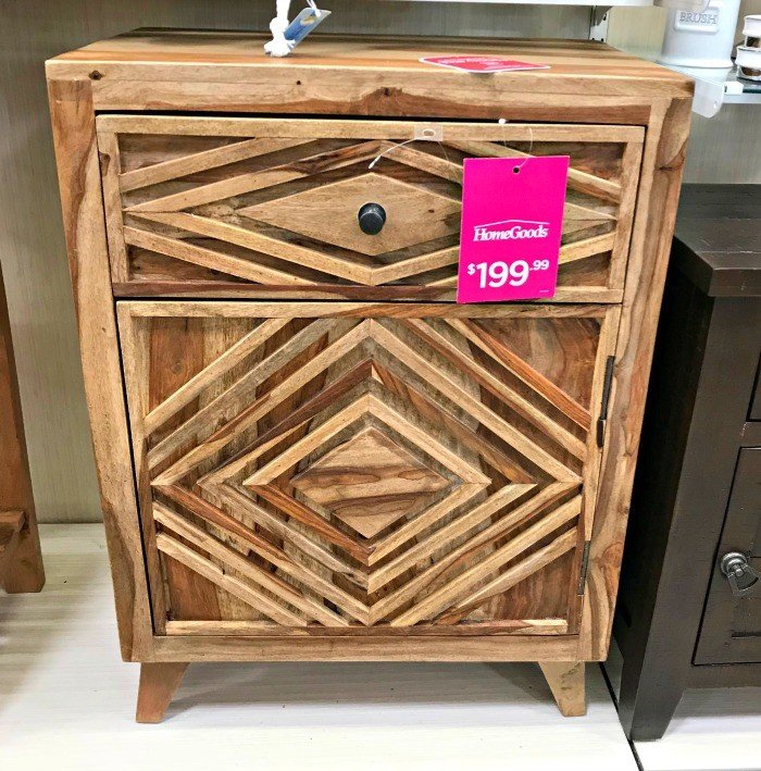 Triangle 3D Wood Cabinet. This months furniture design ideas and inspiration are partly my own DIY builds and partly great pieces I found at Home Goods and Kirklands. I took these pictures to keep track of nice designs I might want to inspire a future build. Today I'm sharing these furniture design ideas with you!