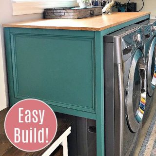 Easy DIY Laundry Table Over Washer and Dryer (Build Steps And Video ...