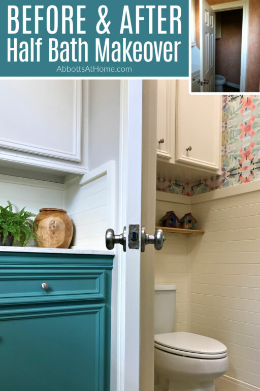 I LOVE this Before and After Small Powder Room Makeover (Wow) - Abbotts ...