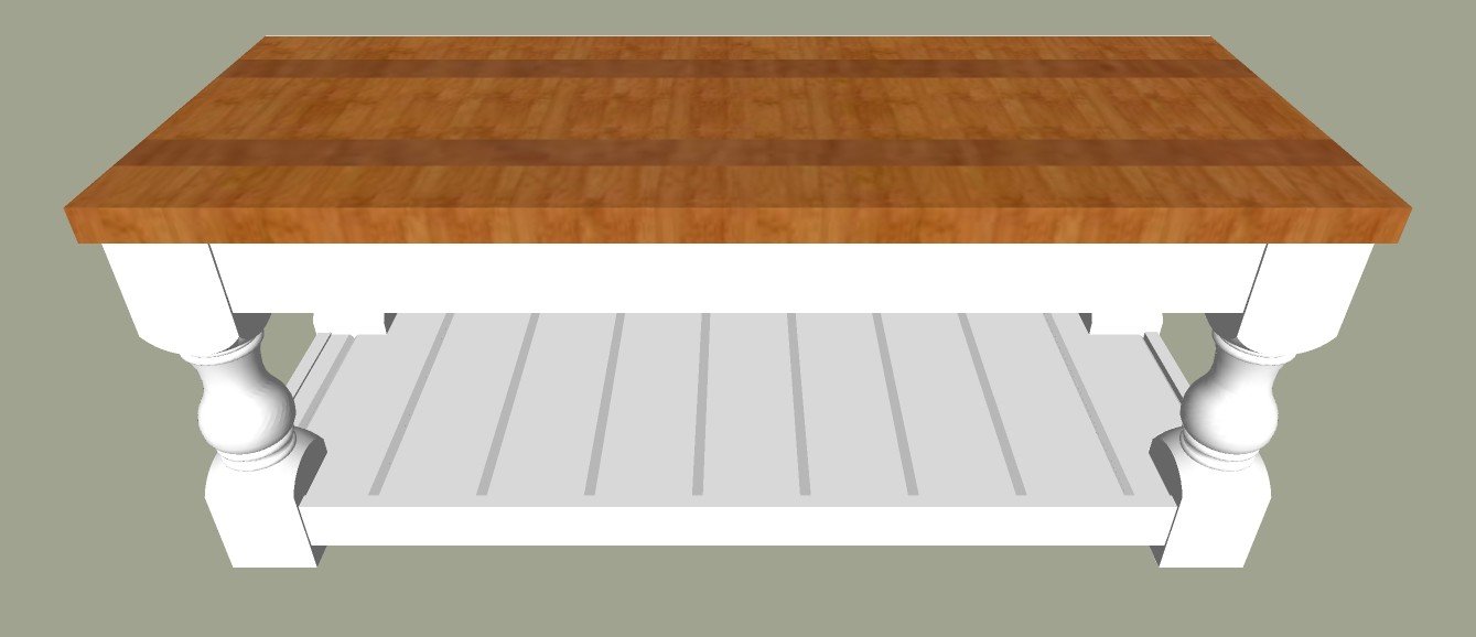 2" Thick Farmhouse Plank Top. The printable build plans for my popular Modern Farmhouse Bench are now available. Includes 5 beautiful wood top options to turn it into a pretty Farmhouse coffee table instead. Get the DIY Farmhouse Coffee Table Plans today. #AbbottsAtHome #Bench #CoffeeTable #DIYFurniture #FurniturePlans