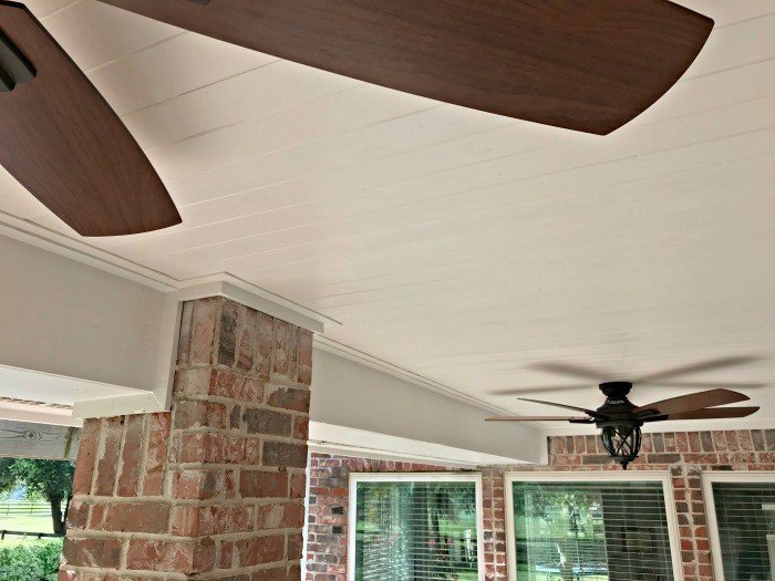 Use this DIY Wood Board Porch Ceiling Tutorial to turn your porch into that beautiful, charming porch you've always wanted, in just a weekend.