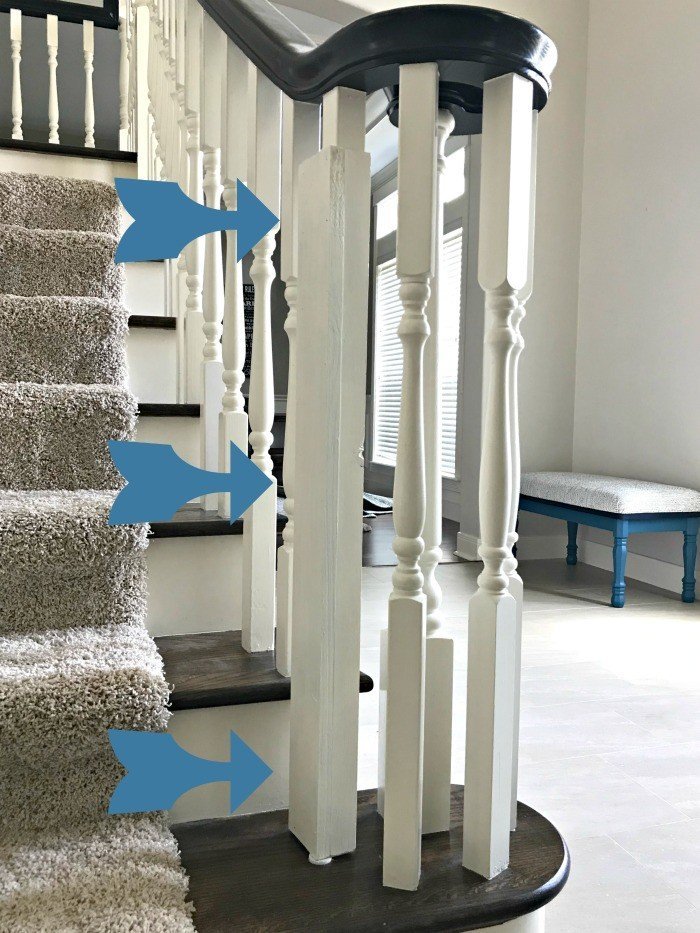 Here's a cheap and easy DIY that I have loved for 4 years. It's my DIY Baby Gate Hack for Stairs. And, this thing is sturdy. My boys have both stood at that gate and shook it back and forth. And it did not budge at all. Yaasss! Here's my tutorial for how to make this baby gate work for stairways and banisters. Works with wide openings too. #AbbottsAtHome #Stairways #BabyGate #Babyproof #BabySafety #HomeDIY #HomeSafety