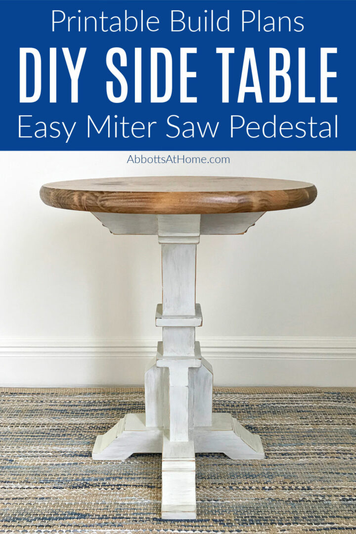 I LOVE this DIY Side Table With A Pedestal Base: Build Plan Steps And ...