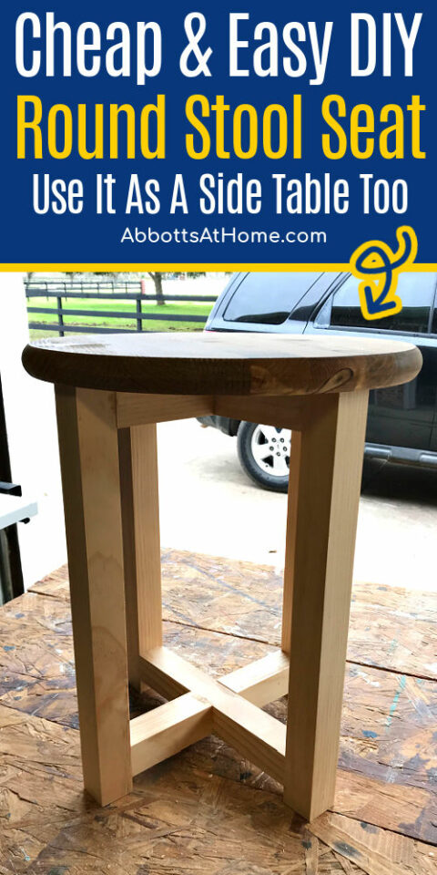 $20 Easy DIY Round Side Table & DIY Round Stool Seating, In 1 Build ...