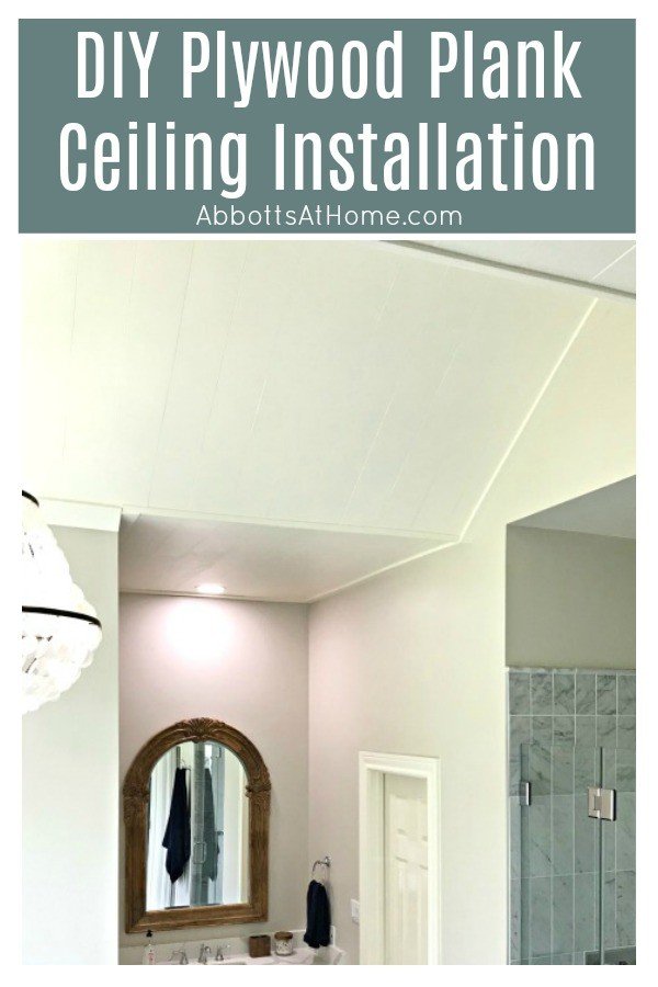 Diy Plywood Plank Ceiling Installation In Our Bathroom