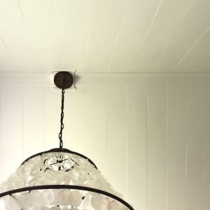 This DIY Plywood Plank Ceiling Install is a pretty cross between shiplap and v-groove panels. Here's what it cost with the build steps and how-to video.