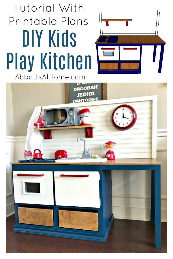 DIY Kids Play Kitchen Plan 22 