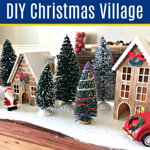 Easy DIY Christmas Table Centerpiece Idea (Fun Red Truck Village ...