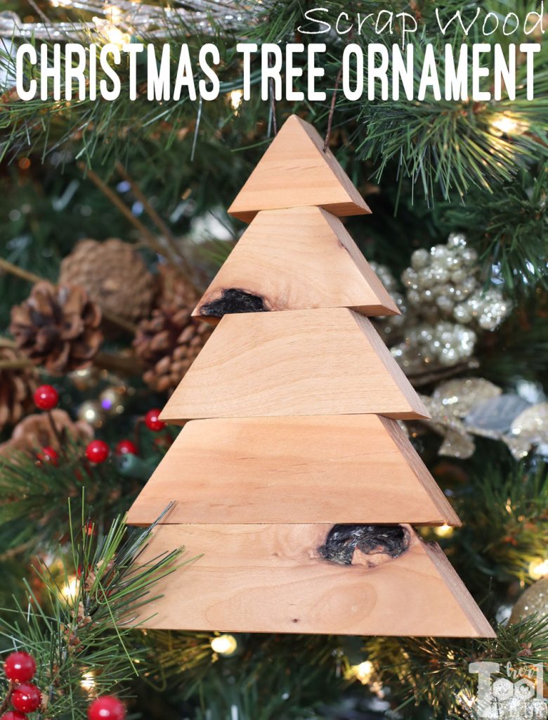 Scrap wood Christmas Tree Ornaments