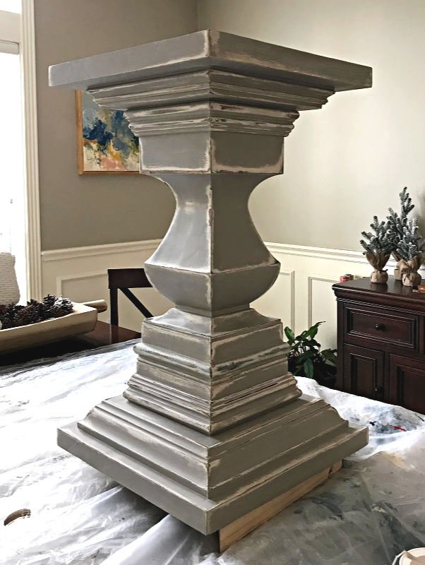 Diy White And Grey Distressed Chalk, How To Paint A Table White Distressed