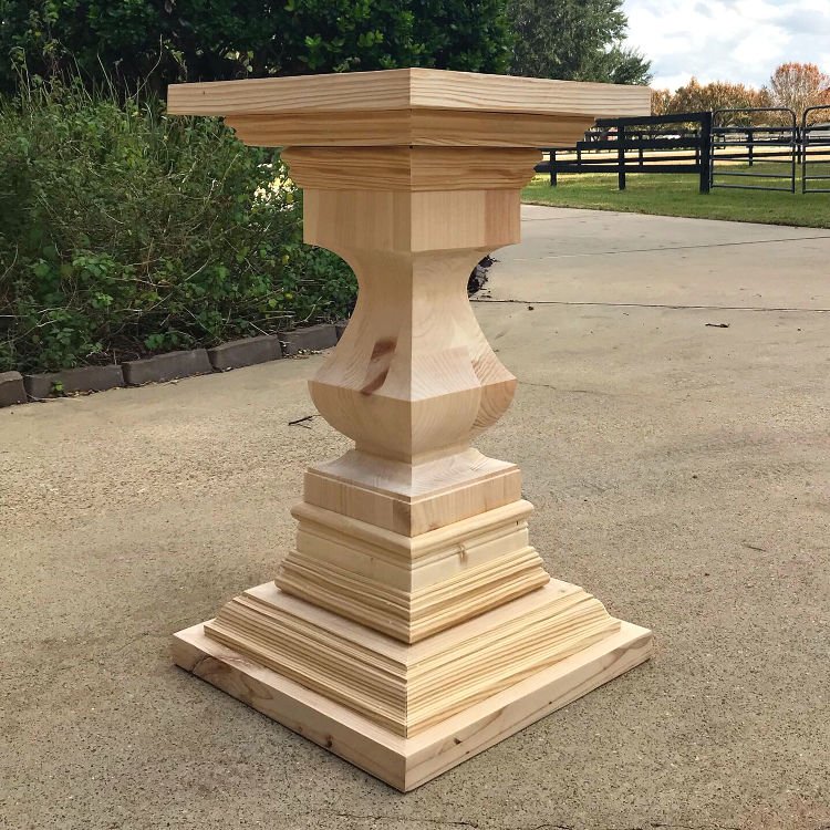 Diy Wood Pedestal Table Base Build, How To Make A Round Pedestal Table