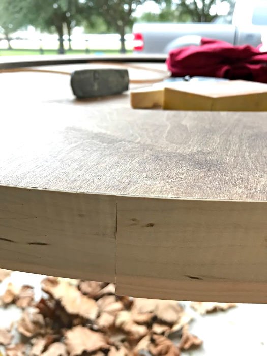Diy Round Table Top Using Plywood, Round Table Edge Banding