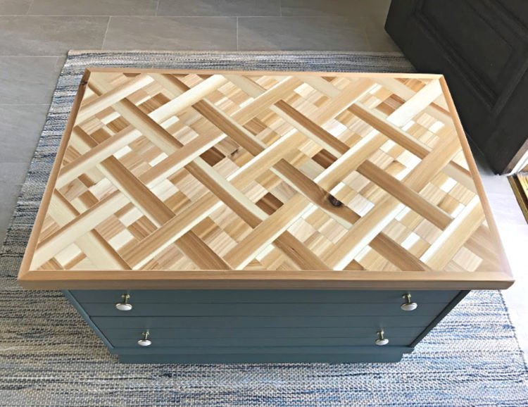 Beautiful Diy Wood Mosaic Table Top, How To Make A Wood Table Topper