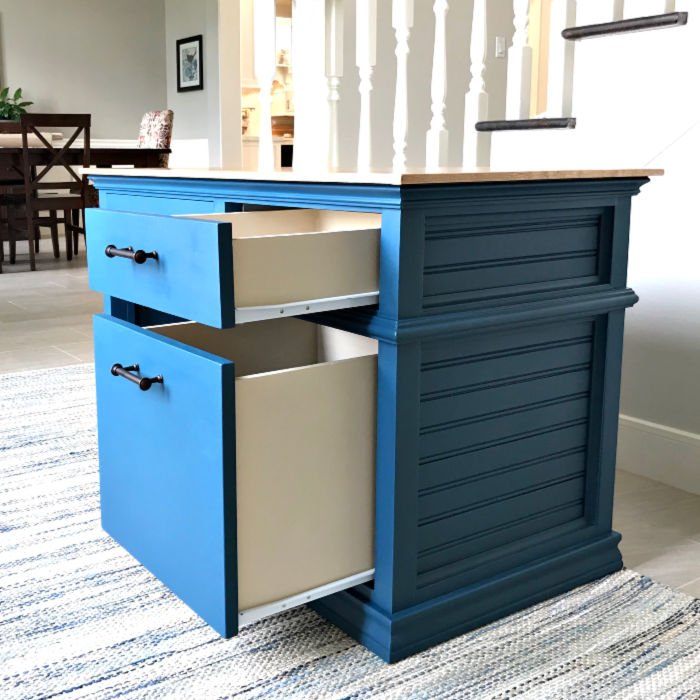 Step by step build plans for a wooden DIY Kids Desk with storage drawers. Build this beautiful little arts and craft or school desk for your kids. Printable build plans and build overview video included on tutorial.
