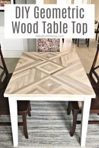 Beautiful DIY Geometric Wood Table Top Design: Steps and Video ...