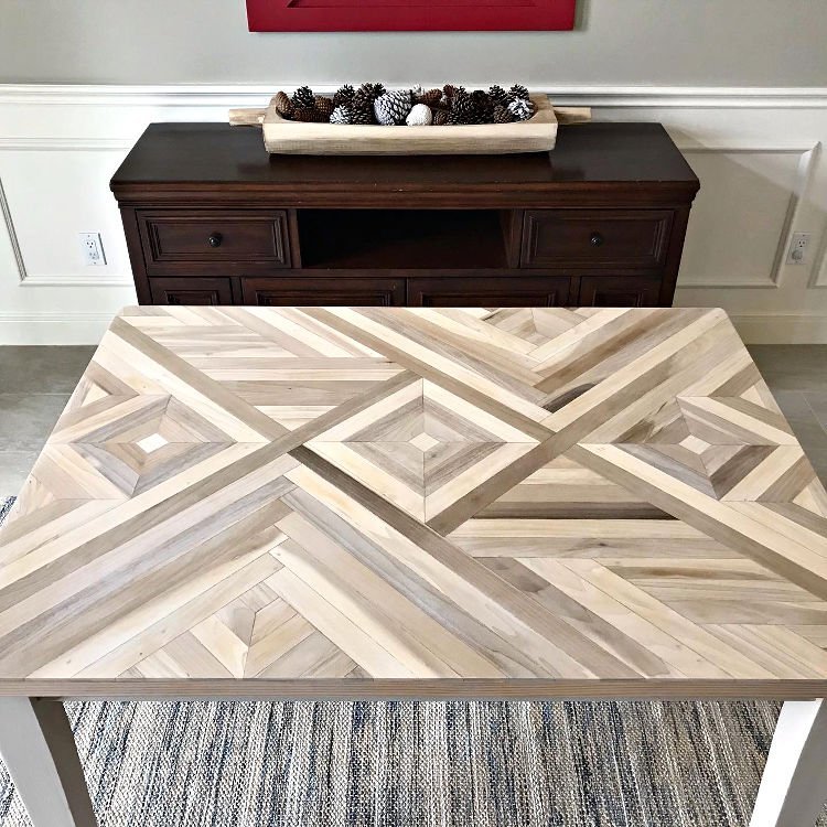 Diy Geometric Wood Table Top How To, Diy Wood Table Top Cover