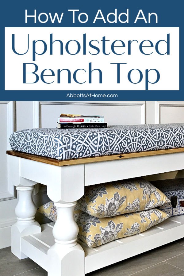 Step by Step Video and written steps for How to Make a No Sew Bench Seat for your window seat, table, or bench.
