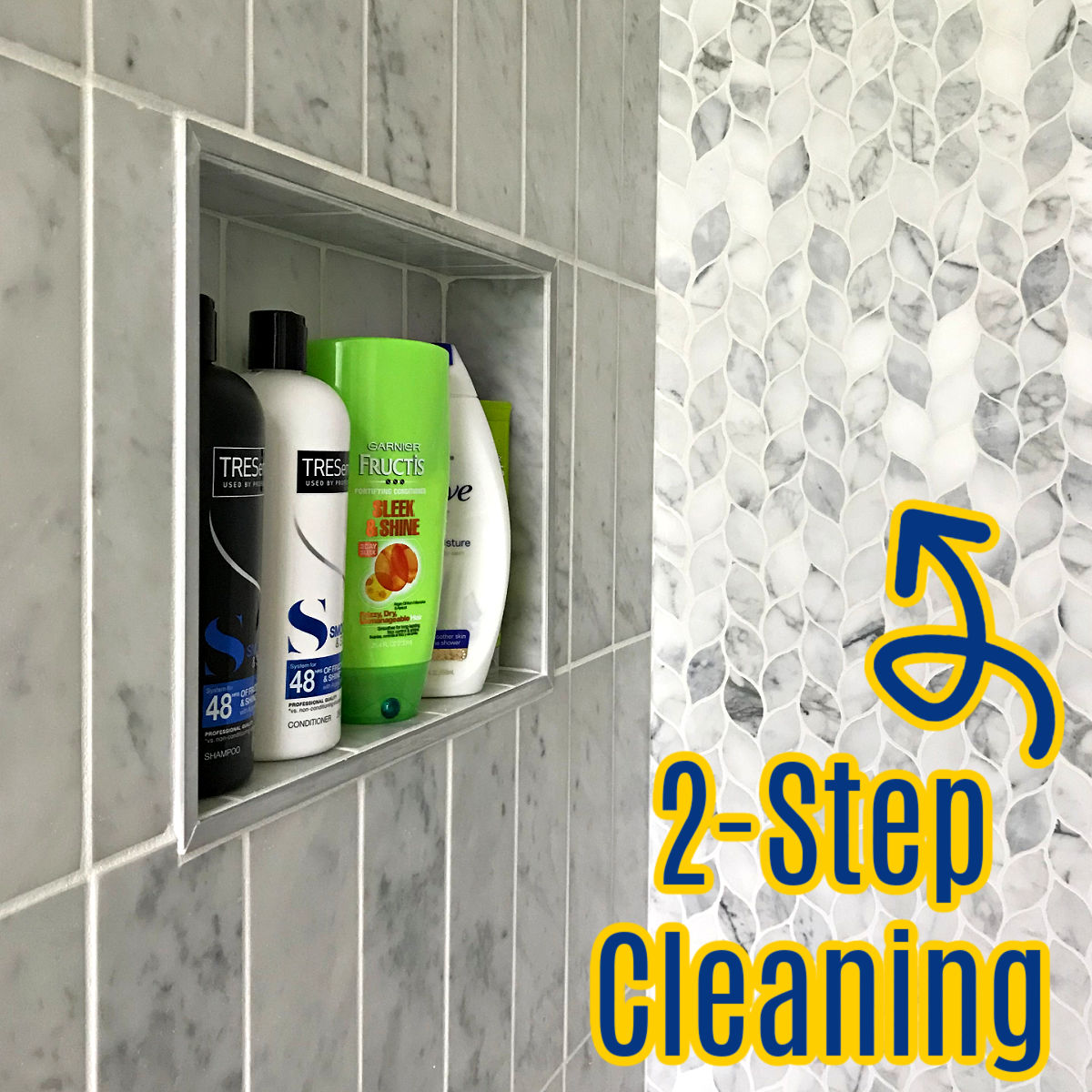 Clean old dirty bathroom floors and walls, bathroom cleaning tools to try  and remove dirt, mold and corrosion from white bathroom tiles. Stock Photo
