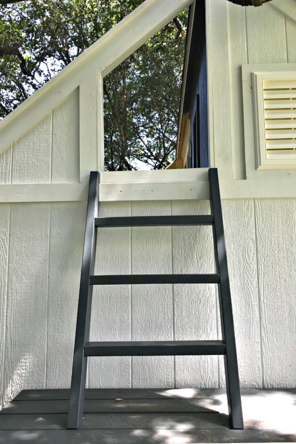 Here's my quick and easy DIY steps for How to Build a Small Step Ladder from 2x4's for your playhouse, loft, bunk bed, or anywhere.