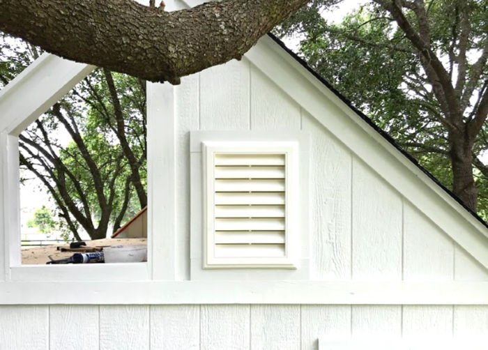 Easy to follow written steps and how to video for a DIY Gable Vent Installation in a shed or barn wall or attic. How to install a vinyl gable vent.