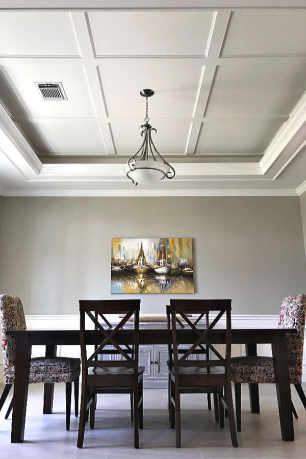 Easy Diy Coffered Ceiling Simple Low, Ceiling Moulding Design Ideas
