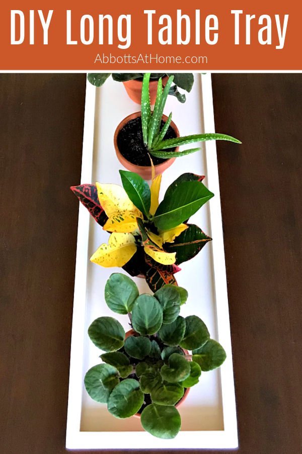 Build steps and how-to video for this easy DIY Long Wooden Table Runner Tray. Makes a beautiful table centerpiece that beginner woodworkers can build. How to build a DIY Wood Table Top Tray for plants or other decor.