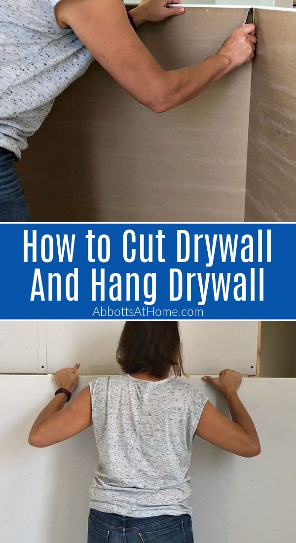 15+ beginner tips for how to cut drywall and hang drywall, by yourself. This DIY is easy if you know the rules and have the right tools! How to hang drywall on walls by yourself. Beginner steps for how to drywall your home.