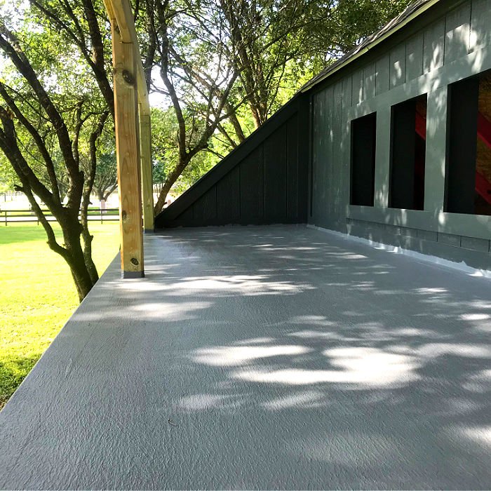 Easy to follow DIY steps for how to waterproof a plywood deck, roof, or balcony with a Liquid Rubber Deck Coating. How to waterproof wood outside. How to waterproof a deck.