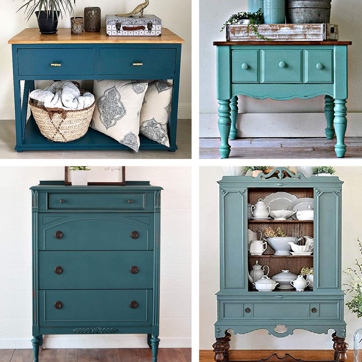 Best Teal Chalk Paint Colors On Furniture 