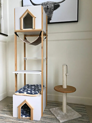 Easy DIY Cat Tree / DIY Cat Tower: Steps, Video Guide, & Printable ...