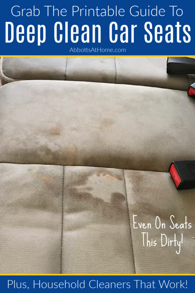 how to deep clean car seats at home