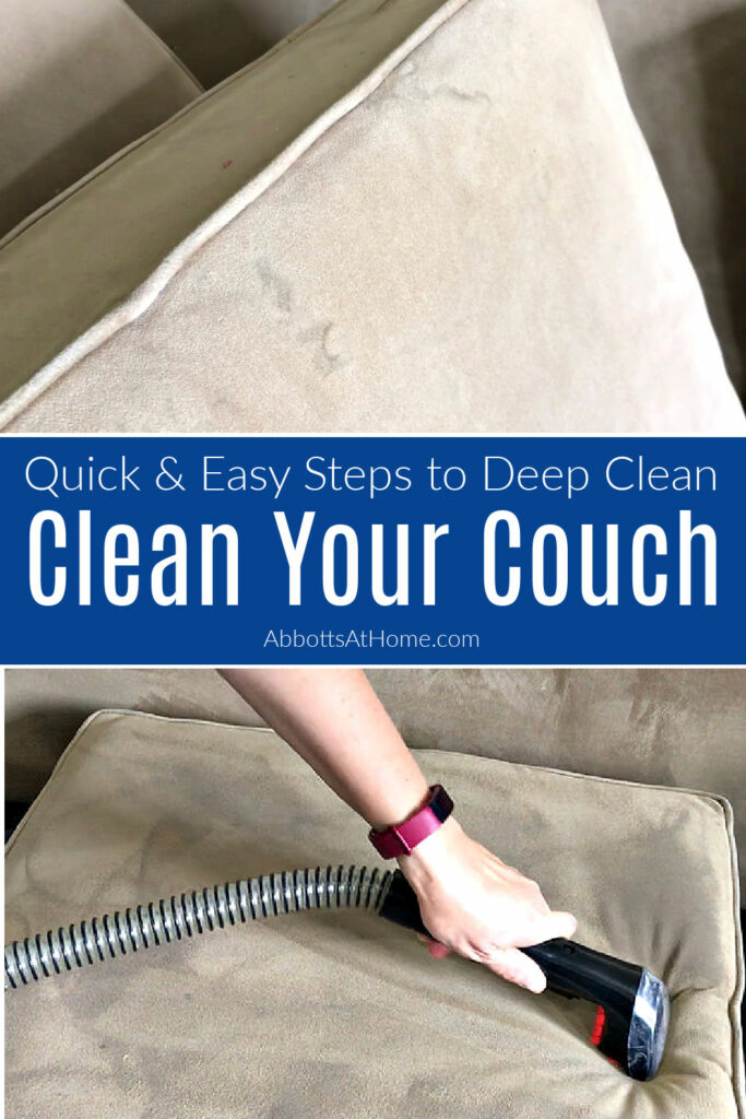 How To Clean A Couch At Home With The Bissell SpotClean - Abbotts At Home