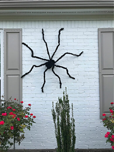 How to Hang Giant Spider Decorations: Easy Outdoor Halloween Idea ...