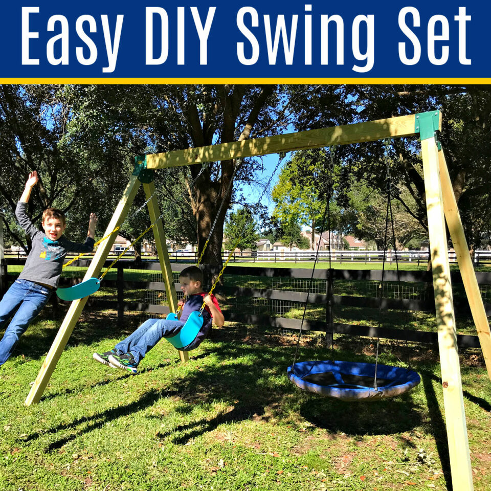 How To Build A Swing Frame From 4x4's Quick, Cheap & Easy DIY Swing