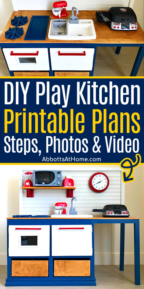 DIY Play Kitchen Woodworking Build Plans 1