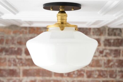 38 Best Milk Glass & Schoolhouse Light Fixtures On Amazon & Etsy ...