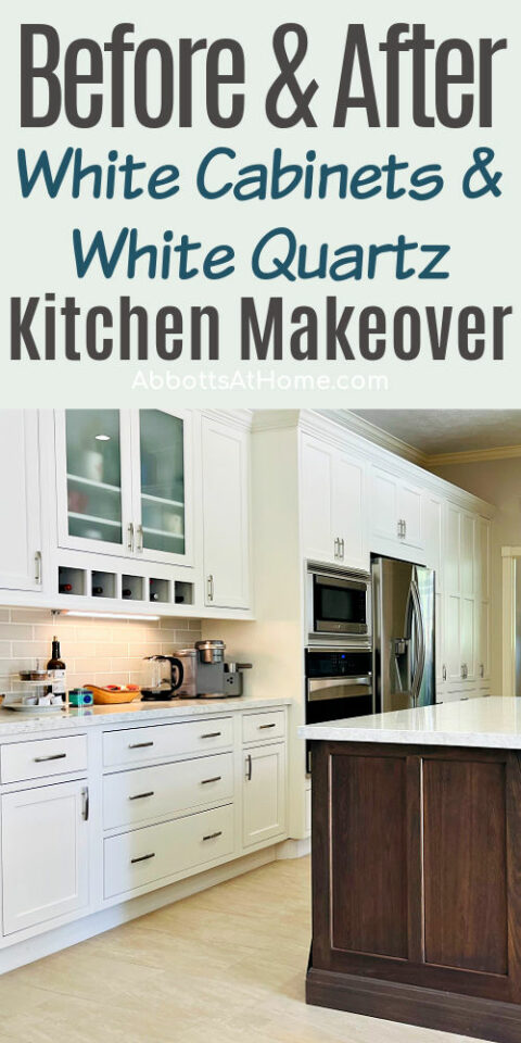 Beautiful Kitchen Makeover Photos with White Cabinets and Quartz ...