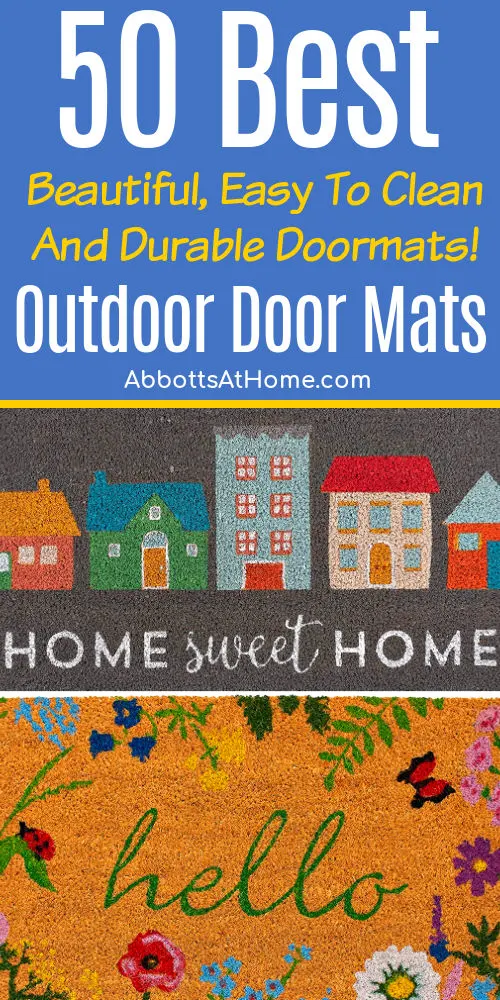 Embossed Door Mat Natural Coco Coir Non-slip Doormat for Home Entryway  Entrance, Indoor Outdoor Front Door, Outside Porch, Decor Gift 