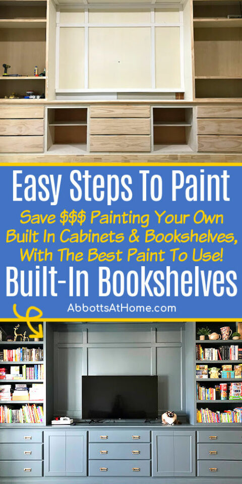 Easy Steps to Paint Built In Bookshelves And Cabinets (DIY, FAQs ...