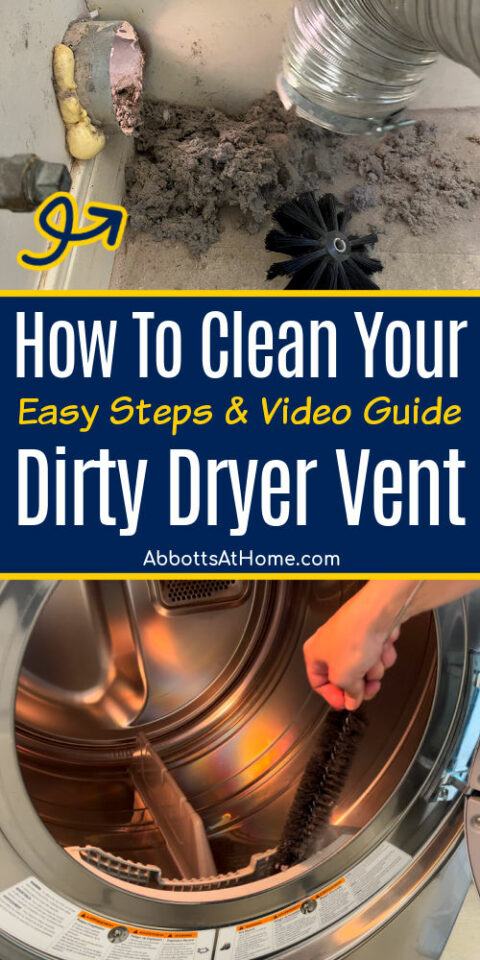 How To Clean Dryer Vent From Outside And Inside Easy Steps And Video Abbotts At Home 6294