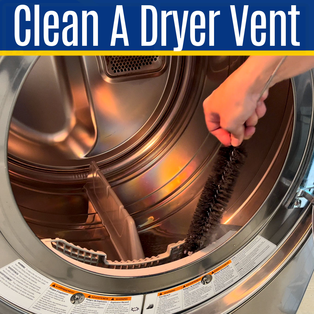 Dryer Vent Cleaner Kit Vacuum Attachment And Dryer Vent Brush. This Dryer  Lint Brush Vent Trap Cleaner Tool Can Reduce Your Risk Of A House Fire! The